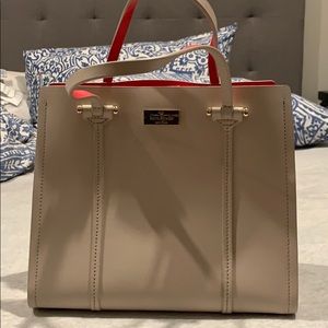 Off white White Kate spade bag with pink lining